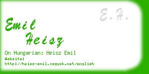 emil heisz business card